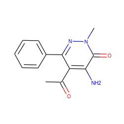 CC(=O)c1c(-c2ccccc2)nn(C)c(=O)c1N ZINC000034160788