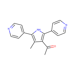 CC(=O)c1c(-c2ccncc2)[nH]c(-c2ccncc2)c1C ZINC000000007270