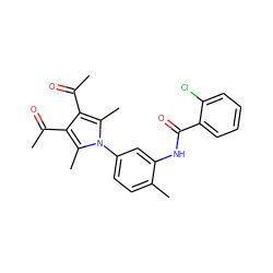 CC(=O)c1c(C(C)=O)c(C)n(-c2ccc(C)c(NC(=O)c3ccccc3Cl)c2)c1C ZINC000000892061