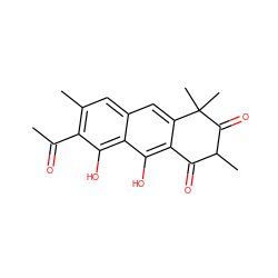 CC(=O)c1c(C)cc2cc3c(c(O)c2c1O)C(=O)C(C)C(=O)C3(C)C ZINC000101164603