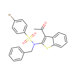 CC(=O)c1c(N(Cc2ccccc2)S(=O)(=O)c2ccc(Br)cc2)sc2ccccc12 ZINC000115228764