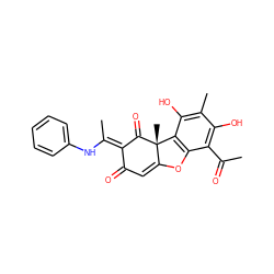 CC(=O)c1c(O)c(C)c(O)c2c1OC1=CC(=O)/C(=C(/C)Nc3ccccc3)C(=O)[C@@]12C ZINC000253414477