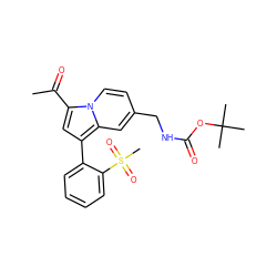 CC(=O)c1cc(-c2ccccc2S(C)(=O)=O)c2cc(CNC(=O)OC(C)(C)C)ccn12 ZINC000653707852