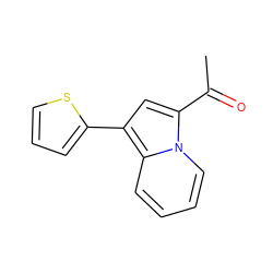 CC(=O)c1cc(-c2cccs2)c2ccccn12 ZINC000653716260