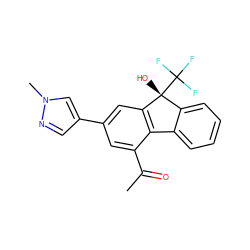 CC(=O)c1cc(-c2cnn(C)c2)cc2c1-c1ccccc1[C@@]2(O)C(F)(F)F ZINC000143506181