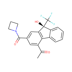 CC(=O)c1cc(C(=O)N2CCC2)cc2c1-c1ccccc1[C@@]2(O)C(F)(F)F ZINC000144717594