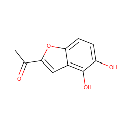 CC(=O)c1cc2c(O)c(O)ccc2o1 ZINC000000199136