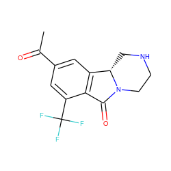 CC(=O)c1cc2c(c(C(F)(F)F)c1)C(=O)N1CCNC[C@@H]21 ZINC000035272929