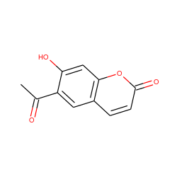 CC(=O)c1cc2ccc(=O)oc2cc1O ZINC000003848612