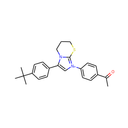 CC(=O)c1ccc(-[n+]2cc(-c3ccc(C(C)(C)C)cc3)n3c2SCCC3)cc1 ZINC000015953154