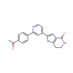 CC(=O)c1ccc(-c2cc(-c3cc4c([nH]3)CCNC4=O)ccn2)cc1 ZINC000028645487