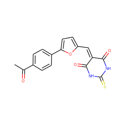 CC(=O)c1ccc(-c2ccc(C=C3C(=O)NC(=S)NC3=O)o2)cc1 ZINC000000455115