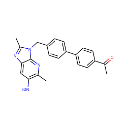 CC(=O)c1ccc(-c2ccc(Cn3c(C)nc4cc(N)c(C)nc43)cc2)cc1 ZINC000001336359