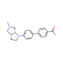 CC(=O)c1ccc(-c2ccc(N3CC[C@@H]4CN(C)C[C@@H]43)cc2)cc1 ZINC000062178506