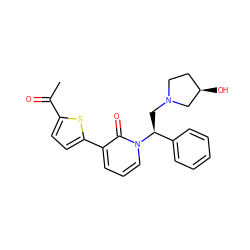 CC(=O)c1ccc(-c2cccn([C@@H](CN3CC[C@@H](O)C3)c3ccccc3)c2=O)s1 ZINC000013488489