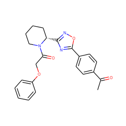 CC(=O)c1ccc(-c2nc([C@H]3CCCCN3C(=O)COc3ccccc3)no2)cc1 ZINC000144534163