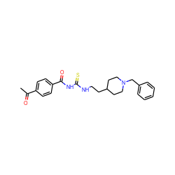 CC(=O)c1ccc(C(=O)NC(=S)NCCC2CCN(Cc3ccccc3)CC2)cc1 ZINC000013734744