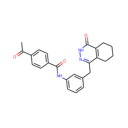 CC(=O)c1ccc(C(=O)Nc2cccc(Cc3n[nH]c(=O)c4c3CCCC4)c2)cc1 ZINC000167707452