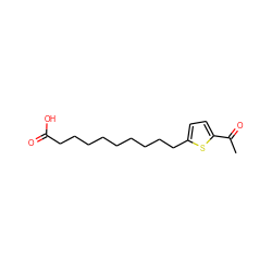 CC(=O)c1ccc(CCCCCCCCCC(=O)O)s1 ZINC000002293915