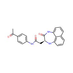 CC(=O)c1ccc(NC(=O)C[C@@H]2Nc3cccc4cccc(c34)NC2=O)cc1 ZINC000001049877