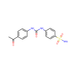 CC(=O)c1ccc(NC(=O)Nc2ccc(S(N)(=O)=O)cc2)cc1 ZINC000018178960