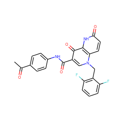 CC(=O)c1ccc(NC(=O)c2cn(Cc3c(F)cccc3F)c3ccc(=O)[nH]c3c2=O)cc1 ZINC000073161518