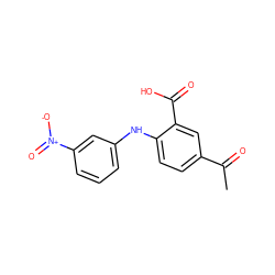 CC(=O)c1ccc(Nc2cccc([N+](=O)[O-])c2)c(C(=O)O)c1 ZINC000084722750