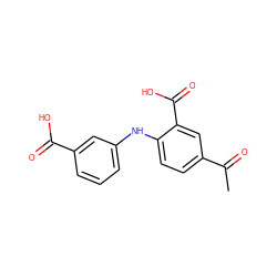 CC(=O)c1ccc(Nc2cccc(C(=O)O)c2)c(C(=O)O)c1 ZINC000084712704