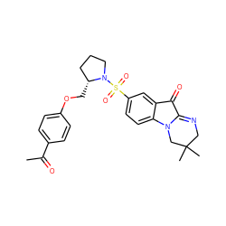 CC(=O)c1ccc(OC[C@@H]2CCCN2S(=O)(=O)c2ccc3c(c2)C(=O)C2=NCC(C)(C)CN23)cc1 ZINC000038270350