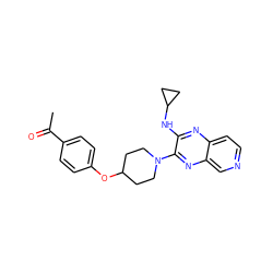 CC(=O)c1ccc(OC2CCN(c3nc4cnccc4nc3NC3CC3)CC2)cc1 ZINC000144512217