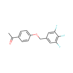 CC(=O)c1ccc(OCc2cc(F)c(F)c(F)c2)cc1 ZINC000653708010