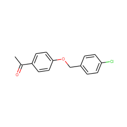 CC(=O)c1ccc(OCc2ccc(Cl)cc2)cc1 ZINC000004342704