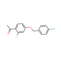 CC(=O)c1ccc(OCc2ccc(Cl)cc2)cc1F ZINC000223139047