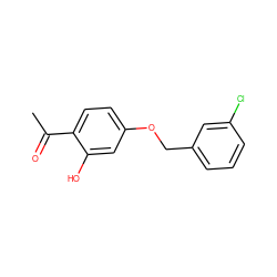 CC(=O)c1ccc(OCc2cccc(Cl)c2)cc1O ZINC001772625715