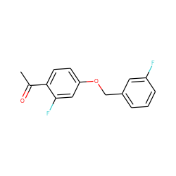 CC(=O)c1ccc(OCc2cccc(F)c2)cc1F ZINC000078531137