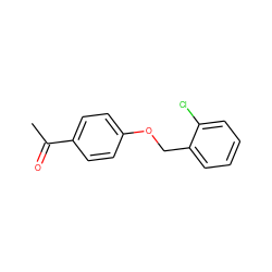 CC(=O)c1ccc(OCc2ccccc2Cl)cc1 ZINC000004342696