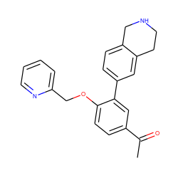 CC(=O)c1ccc(OCc2ccccn2)c(-c2ccc3c(c2)CCNC3)c1 ZINC000205448200