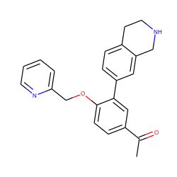 CC(=O)c1ccc(OCc2ccccn2)c(-c2ccc3c(c2)CNCC3)c1 ZINC000205441559