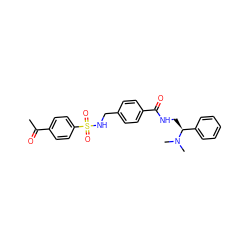 CC(=O)c1ccc(S(=O)(=O)NCc2ccc(C(=O)NC[C@@H](c3ccccc3)N(C)C)cc2)cc1 ZINC000009671774