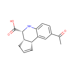 CC(=O)c1ccc2c(c1)[C@@H]1C=CC[C@@H]1[C@H](C(=O)O)N2 ZINC000000293662