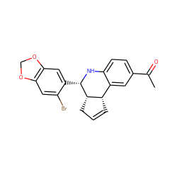 CC(=O)c1ccc2c(c1)[C@@H]1C=CC[C@@H]1[C@H](c1cc3c(cc1Br)OCO3)N2 ZINC000004172149