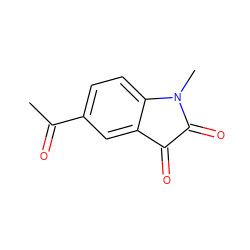 CC(=O)c1ccc2c(c1)C(=O)C(=O)N2C ZINC000003590605