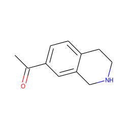 CC(=O)c1ccc2c(c1)CNCC2 ZINC000013782656