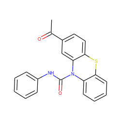 CC(=O)c1ccc2c(c1)N(C(=O)Nc1ccccc1)c1ccccc1S2 ZINC000006262504