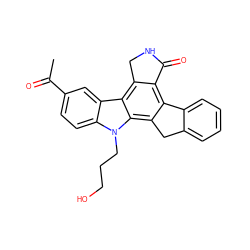 CC(=O)c1ccc2c(c1)c1c3c(c4c(c1n2CCCO)Cc1ccccc1-4)C(=O)NC3 ZINC000013530074