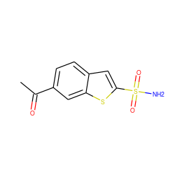 CC(=O)c1ccc2cc(S(N)(=O)=O)sc2c1 ZINC000026572717