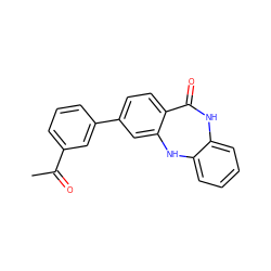 CC(=O)c1cccc(-c2ccc3c(c2)Nc2ccccc2NC3=O)c1 ZINC000028710721