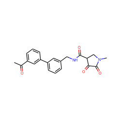 CC(=O)c1cccc(-c2cccc(CNC(=O)C3CN(C)C(=O)C3=O)c2)c1 ZINC000219138729