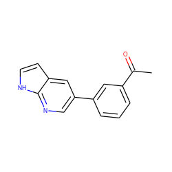 CC(=O)c1cccc(-c2cnc3[nH]ccc3c2)c1 ZINC000063298394