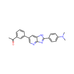 CC(=O)c1cccc(-c2cnc3nc(-c4ccc(N(C)C)cc4)[nH]c3c2)c1 ZINC000028824600